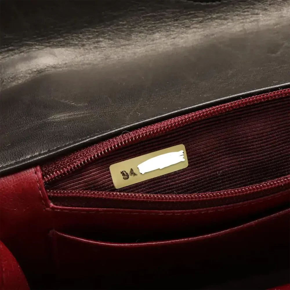 Chanel Vintage Brown Quilted Lambskin Top Handle Medium Flap Bag - Picture 7 of 8